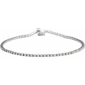 14K White 1 CTW Lab-Grown Diamond Line 7 1/4" Bracelet Ethereal Legacy Boutiques