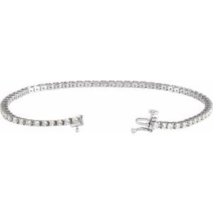 14K White 2 CTW Lab-Grown Diamond Line 7 1/4" Bracelet Ethereal Legacy Boutiques