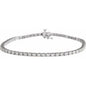 14K White 3 CTW Natural Diamond Line 7 1/4" Bracelet Ethereal Legacy Boutiques