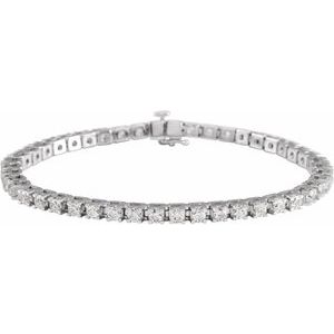 14K White 5 CTW Lab-Grown Diamond Line 7 1/4" Bracelet Ethereal Legacy Boutiques