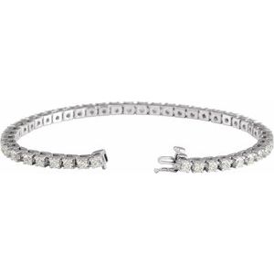 14K White 5 CTW Lab-Grown Diamond Line 7 1/4" Bracelet Ethereal Legacy Boutiques