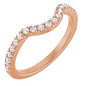 14K Rose 1/3 CTW Natual Diamond French-Set Contour Band Ethereal Legacy Boutiques