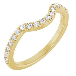 14K Yellow 1/3 CTW Natual Diamond French-Set Contour Band Ethereal Legacy Boutiques