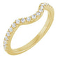 14K Yellow 1/4 CTW Lab-Grown Diamond French-Set Contour Band Ethereal Legacy Boutiques