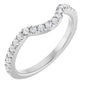 Platinum 1/3 CTW Natual Diamond French-Set Contour Band Ethereal Legacy Boutiques