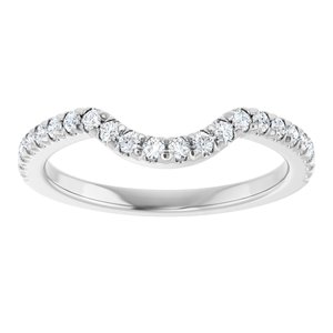 Platinum 1/3 CTW Natual Diamond French-Set Contour Band Ethereal Legacy Boutiques