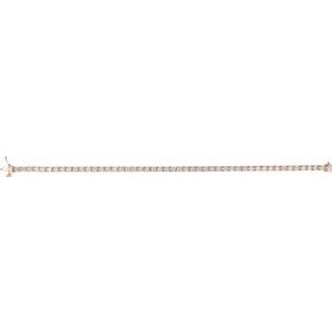 14K Rose 4 CTW Lab-Grown Diamond Line 7 1/4" Bracelet Ethereal Legacy Boutiques