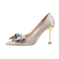 Sexy High Heels Stiletto Bow Women's Single Shoes See size chart under “more details” The Fashion Celestial