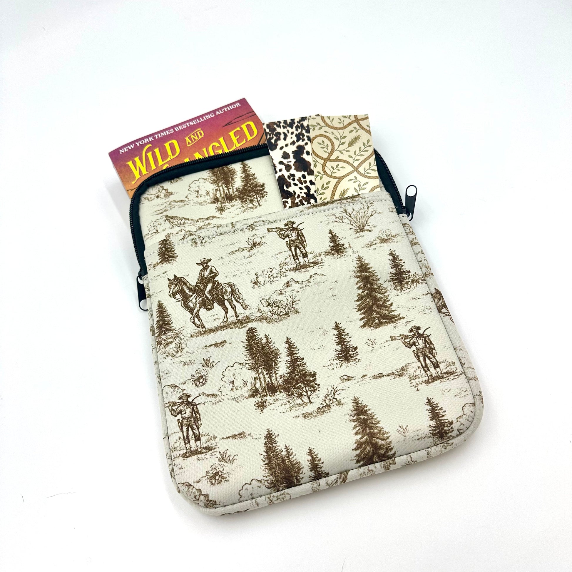 Golden Cowboy Print iPad Sleeve – Western Ranch Design Laptop or book sleeve! BashDesignsCo