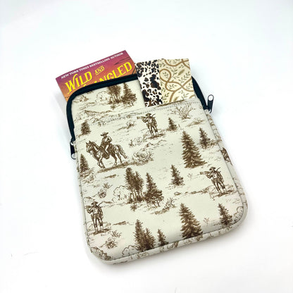 Golden Cowboy Print iPad Sleeve – Western Ranch Design Laptop or book sleeve! BashDesignsCo