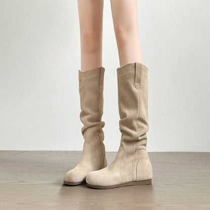 🖤 Creeper Knight Flat Heel Cowboy Boots for Women FitiqueFit