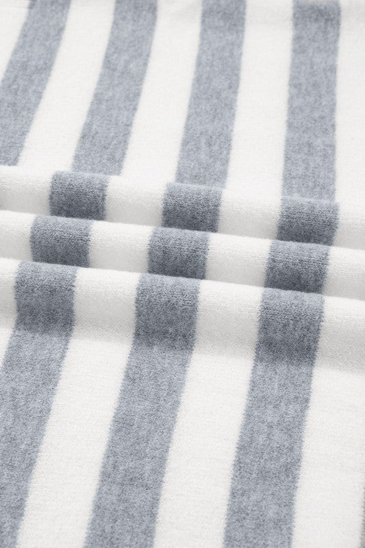 Stripe Ribbed Side-Button Drop Shoulder Sweater Shop Style & More | Fresh Looks, Everyday Deals & Free Shipping