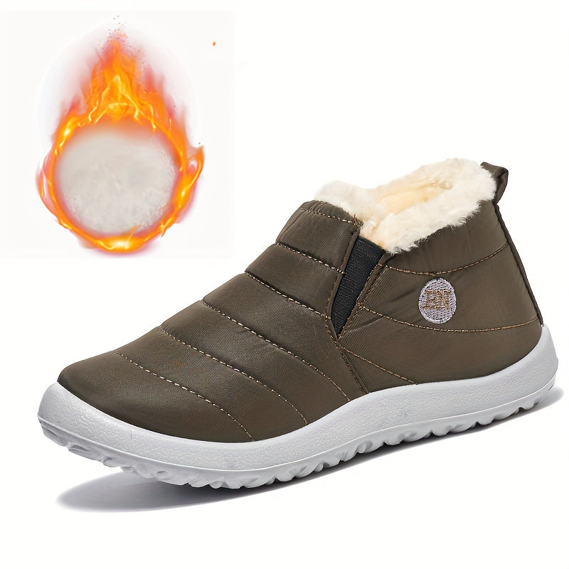 Chic Women's Winter Waterproof Comfort Plush Lined Warmth Ankle Boots