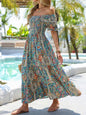 Women’s Paisley One‑Shoulder Maxi Dress FitiqueFit