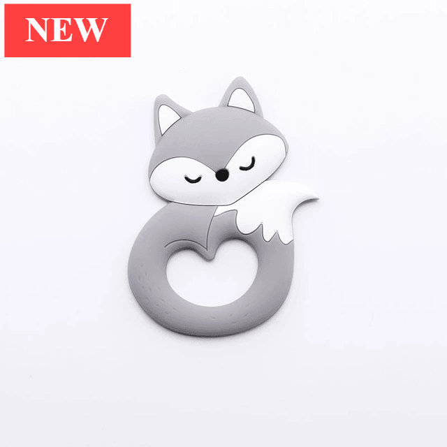 New Sets Baby Silicone Teether Rodent Silicone Animal Fox Teeth Chew Children Goods Stevvex