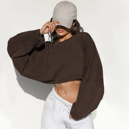 Active Comfort Long Sleeved Sweatshirt Crop Top Country in My Heart
