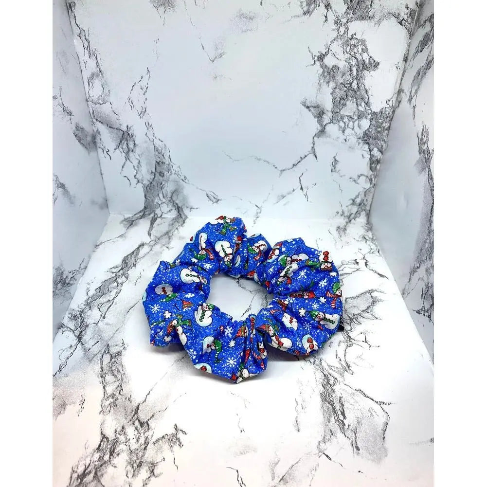 Mini Glitter Snowman Christmas Scrunchie Enchanted Scrunch