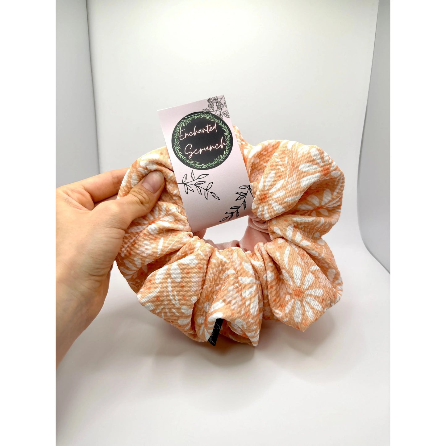 Pink Floral & Pink Velvet Scrunchie Set Enchanted Scrunch