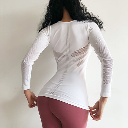 Sculpted Mesh Effect Yoga Shirt Country in My Heart