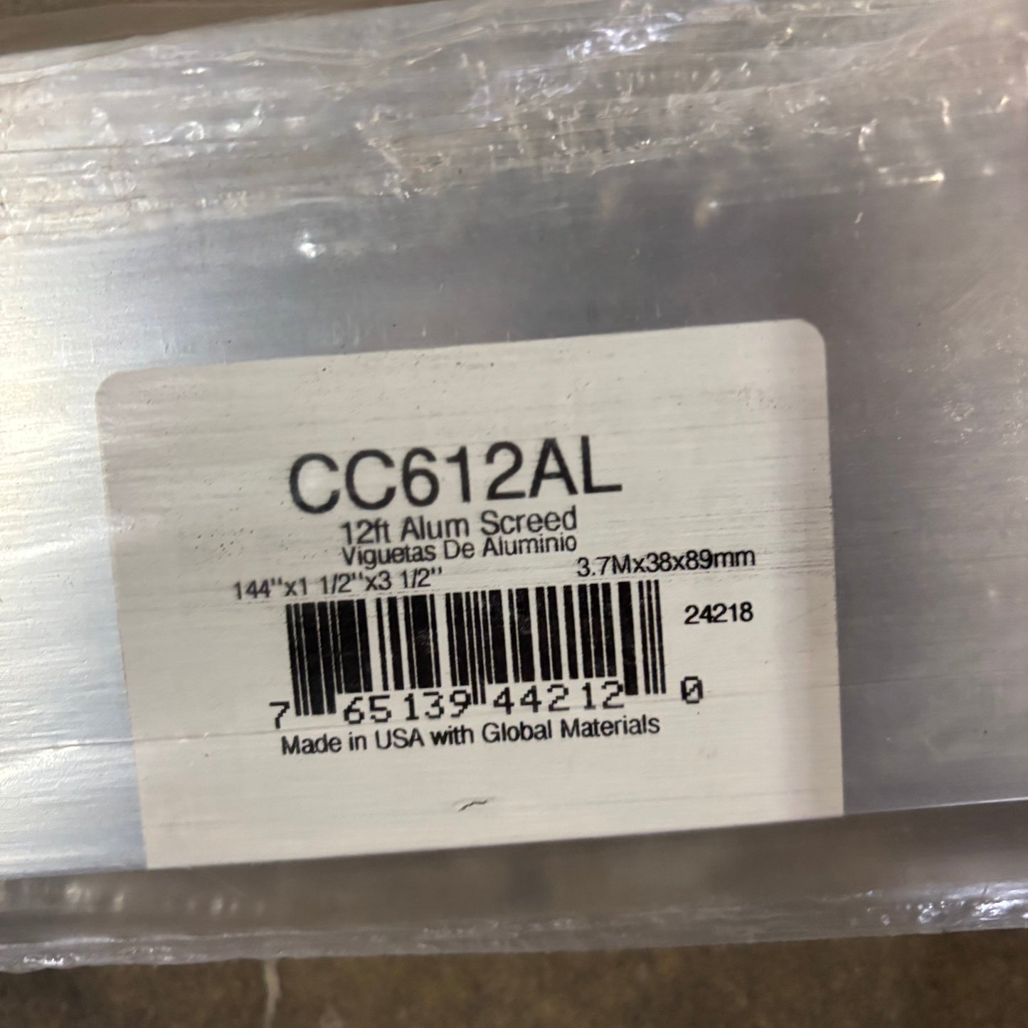 KRAFT TOOL CO. Striker Screed 120” x 1 1/2” x 3 1/2” CC612AL PayWut