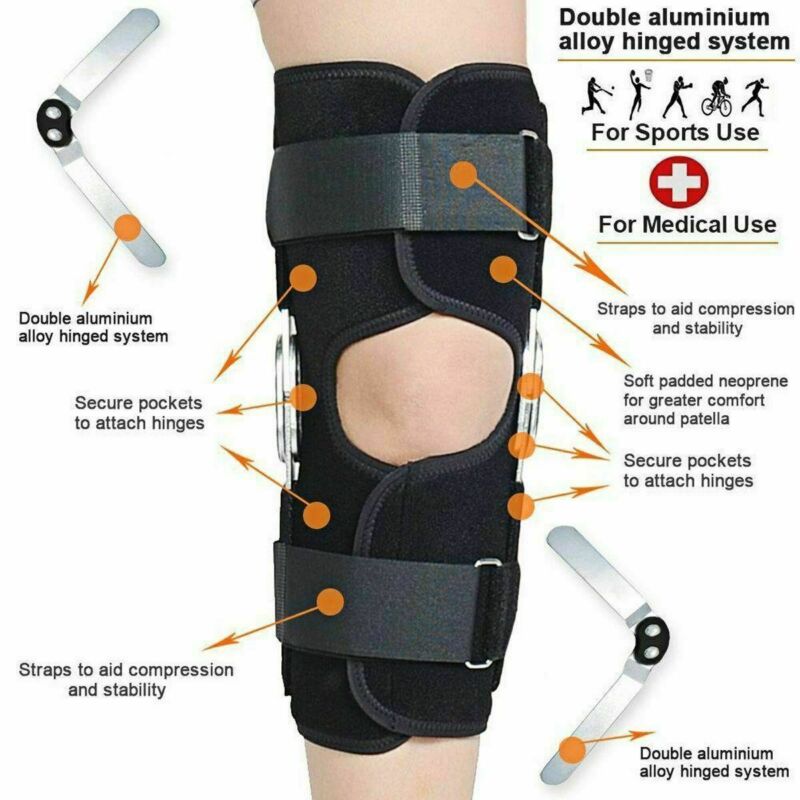 1Pcs Aluminum Alloy Bracket Support Knee Pad Magic Belt Compression Knee Pad Hinge Hinge Fixed Knee Pad