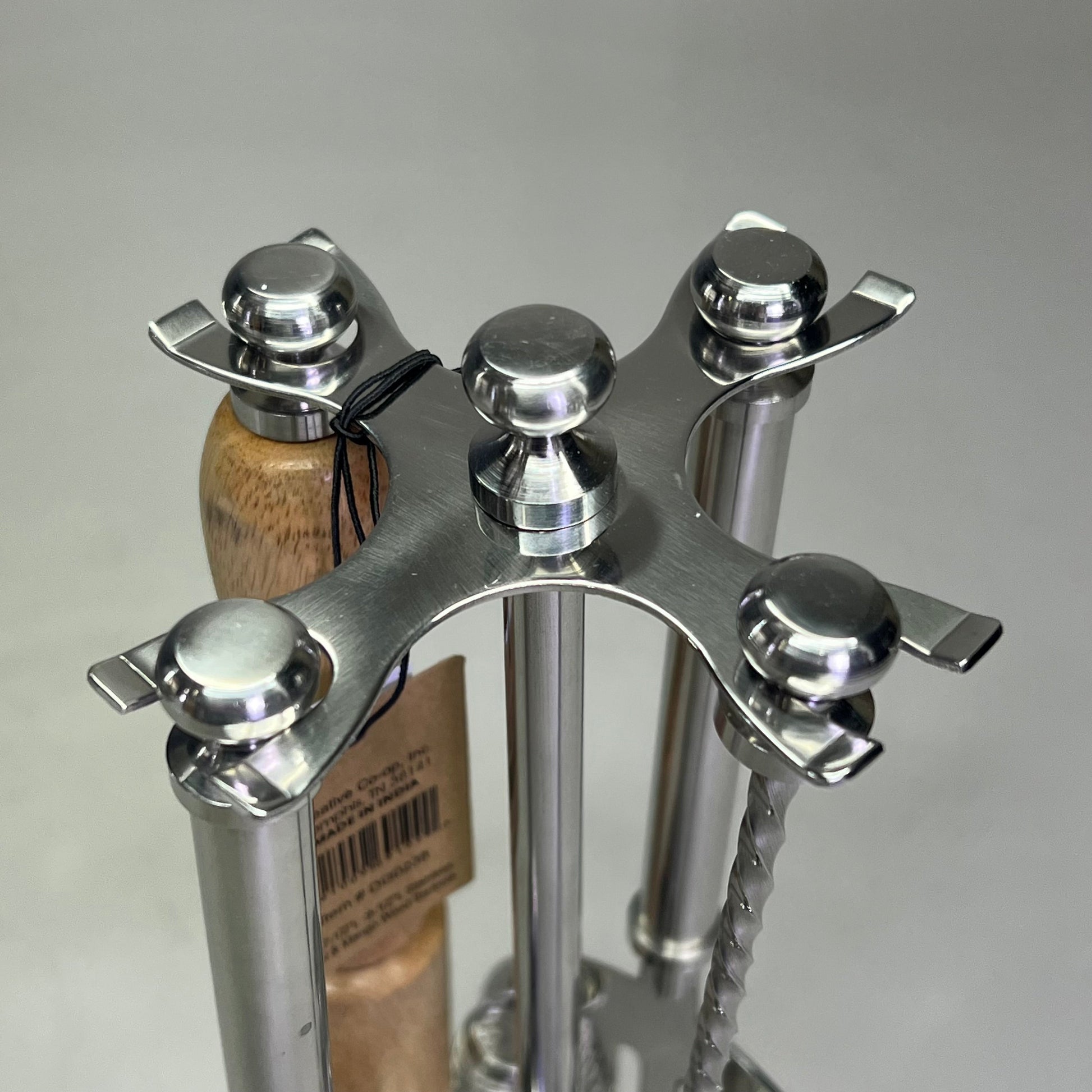 CREATIVE CO-OP Stainless Steel & Mango Wood Bar Tools w/ Stand Set of 5 DG0238 PayWut
