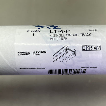 LEVITON Single Circuit Track Lighting Sz  4’, White Finish LT4P PayWut