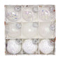 Christmas balls, silk balls, winding balls, painted balls, 8cm, 9pcs, boxed Christmas decorations