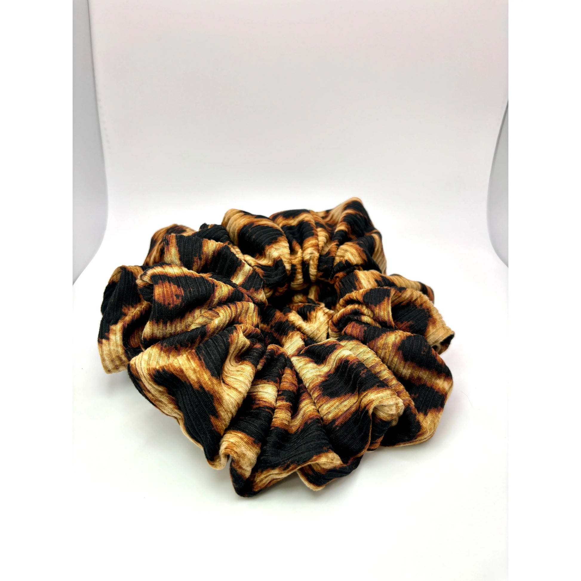 Brown Cheetah Ribbed Scrunchie Enchanted Scrunch