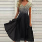 Serene Blooms Chiffon Patchwork Dress | Elegant Floral Dress for Summer Country in My Heart