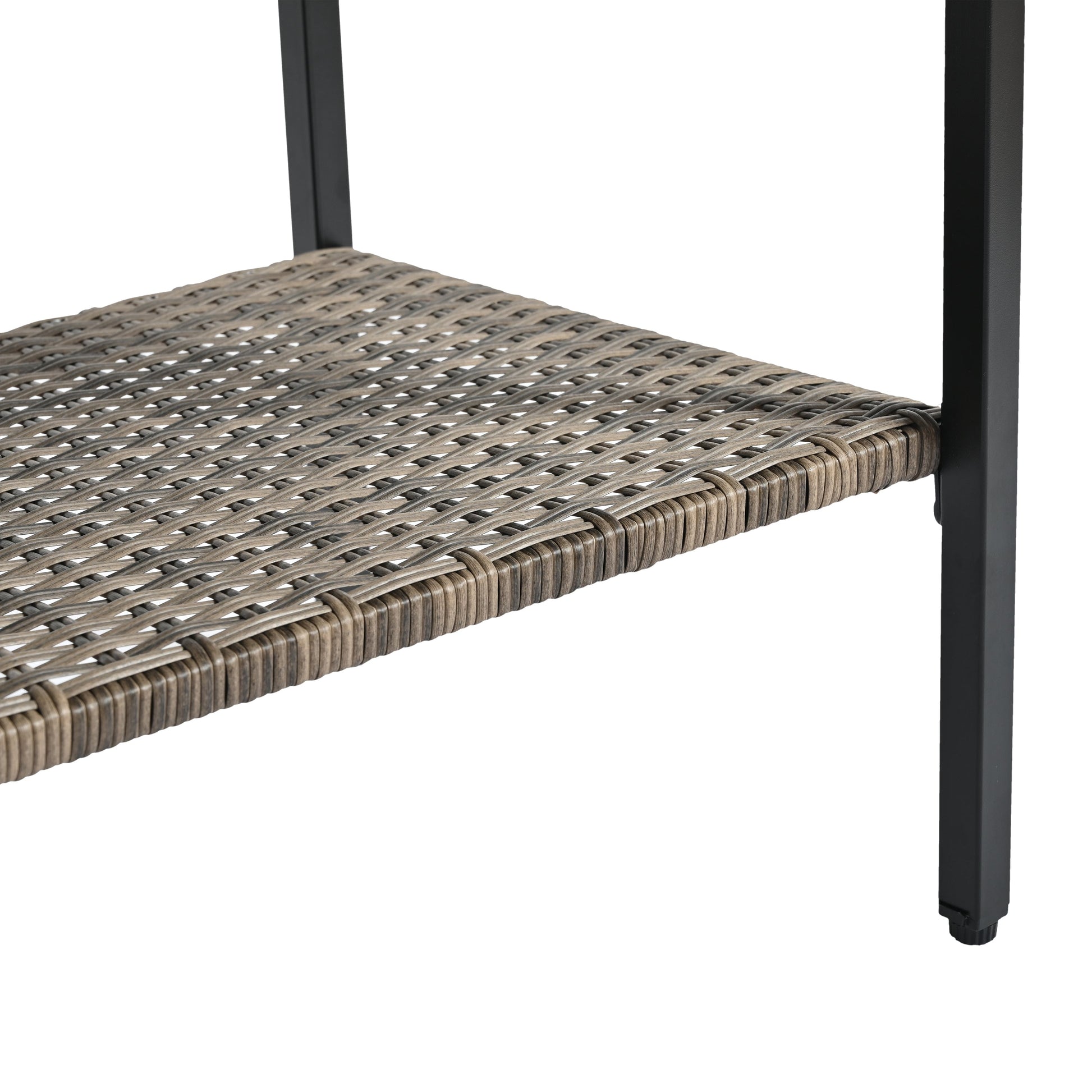 Patio Furniture, Outdoor Furniture, Seasonal PE Wicker Furniture, Four Set Wicker Furniture With Black Metal Table V.I.P Digital Presence