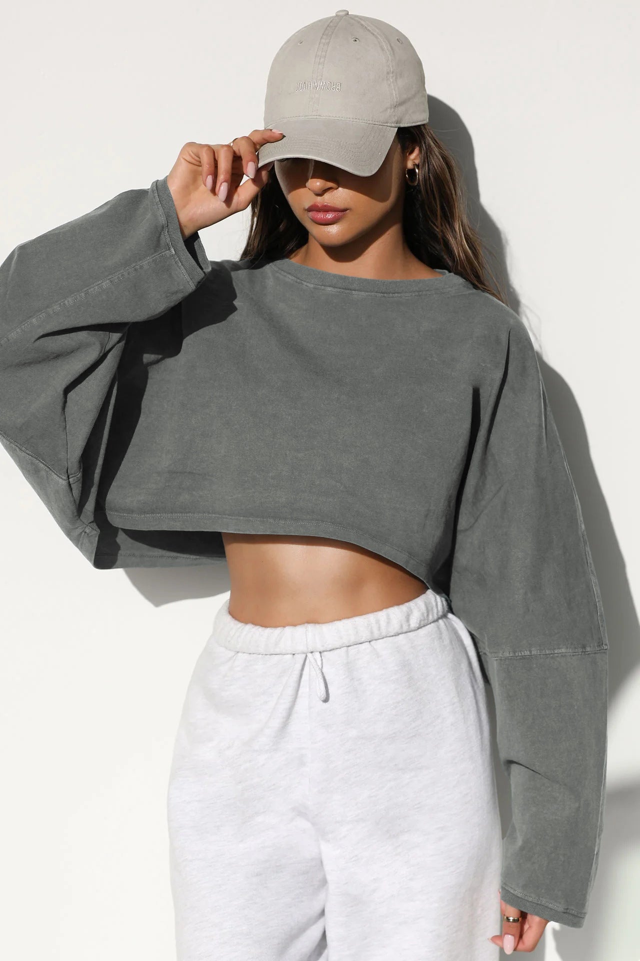 Active Comfort Long Sleeved Sweatshirt Crop Top Country in My Heart