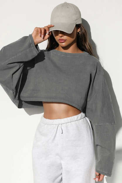 Active Comfort Long Sleeved Sweatshirt Crop Top Country in My Heart