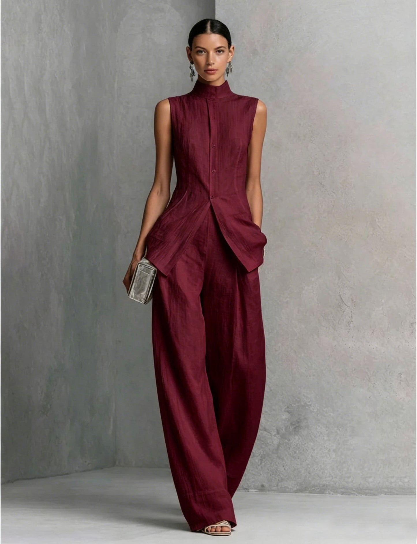 Women's Solid Color Sleeveless Top & Long Pants Two-Piece Set – 4 Colors XS–XXL FitiqueFit