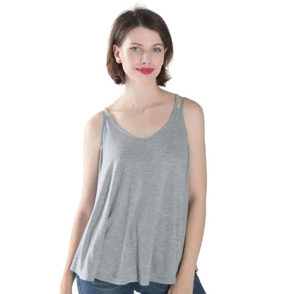 Plus Size Women's Sleeveless Floral Cotton Sling Top
