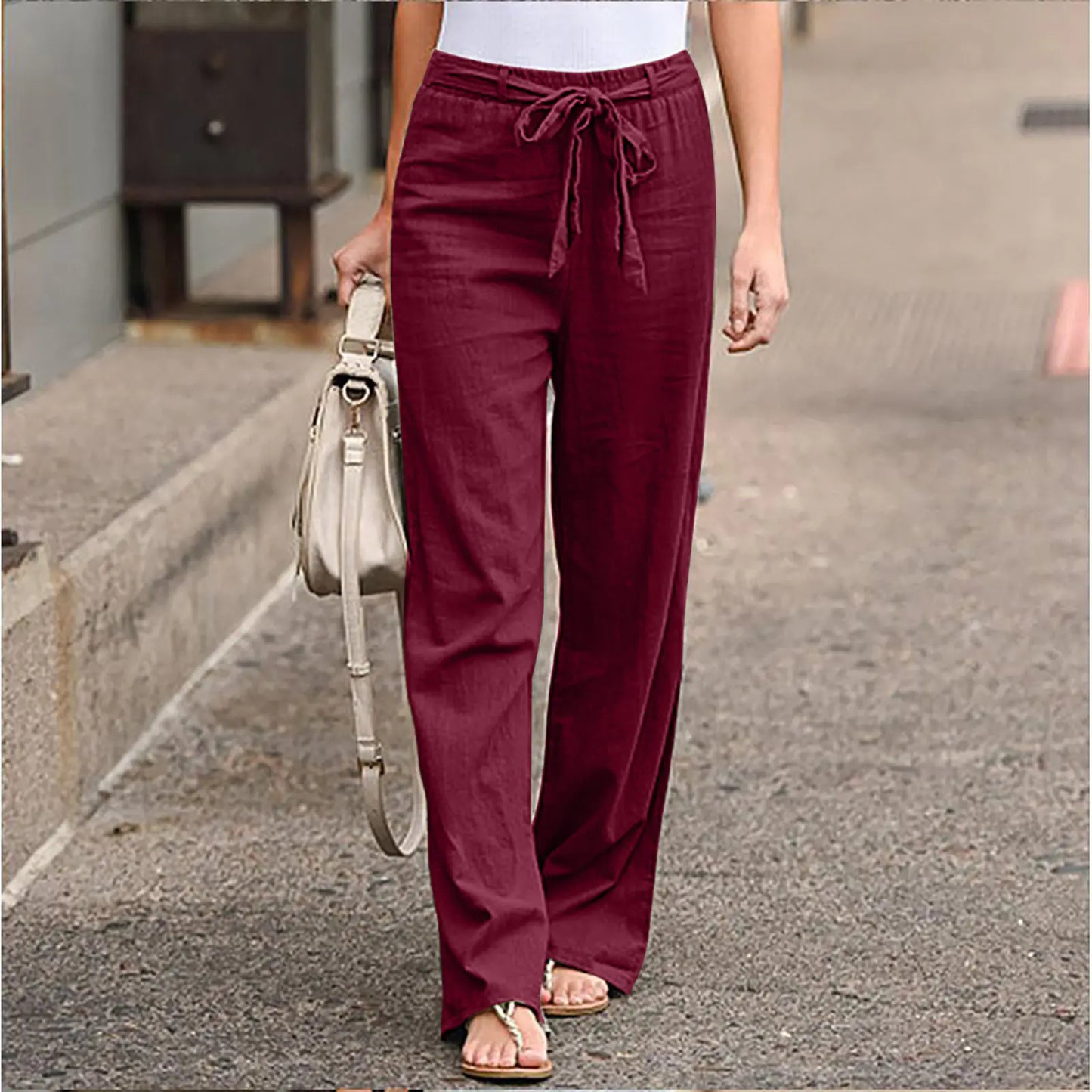 Plus Size Women's Casual Wide-Leg Pants