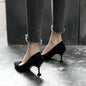 Summer Style Women's Pointed Toe Knitted Heels