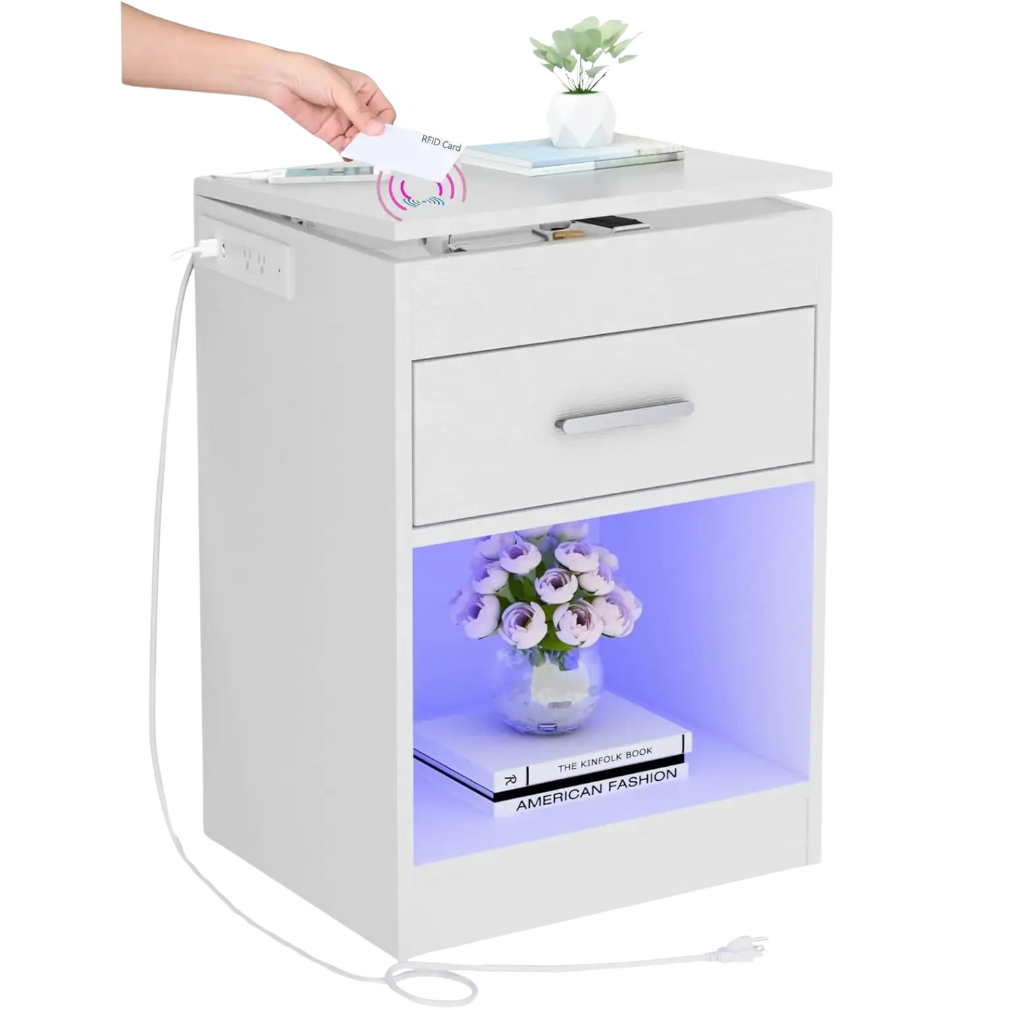 Nightstand with RFID Lock ViralGalleria.com