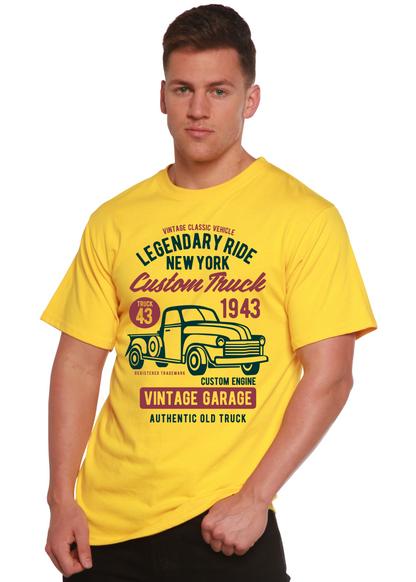Legendary Ride Custom Truck Men's Bamboo Viscose/Organic Cotton Short Sleeve Graphic T-Shirt Spun Bamboo