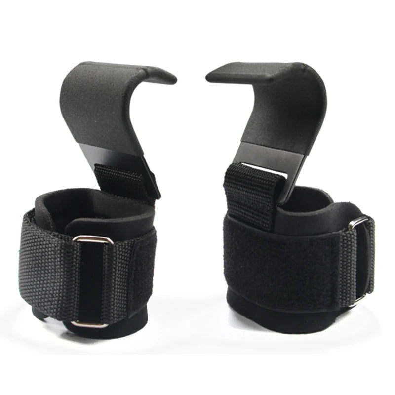 Weight Lifting Hooks with Wrist Straps ViralGalleria.com