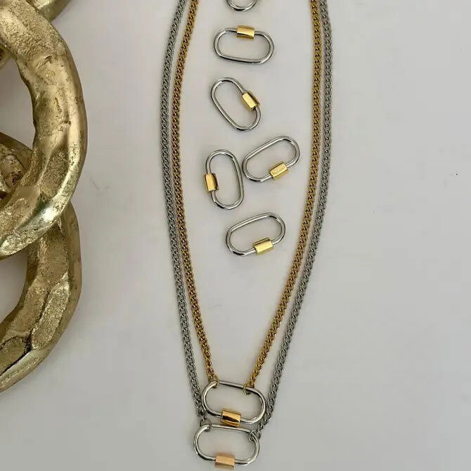Two Tone Lock Necklace ~ Deep South Originals Deep South Originals