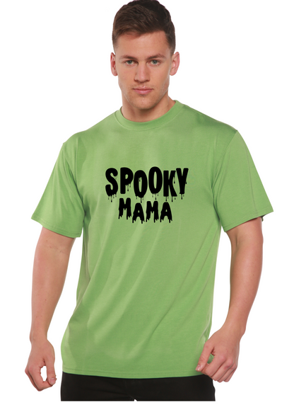 Spooky Mama Halloween Men's Bamboo Viscose/Organic Cotton Short Sleeve Graphic T-Shirt Spun Bamboo
