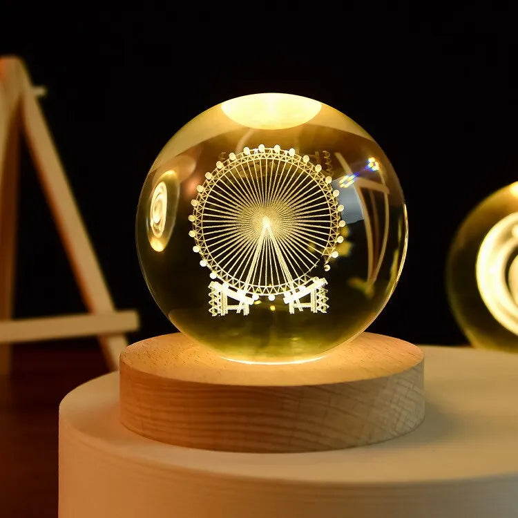 LED Night Light Milky Way Galaxy Solar System Crystal Ball ViralGalleria.com