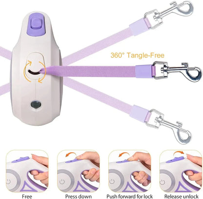 Automatic Retractable Luminous Dog Walking Rope ViralGalleria.com