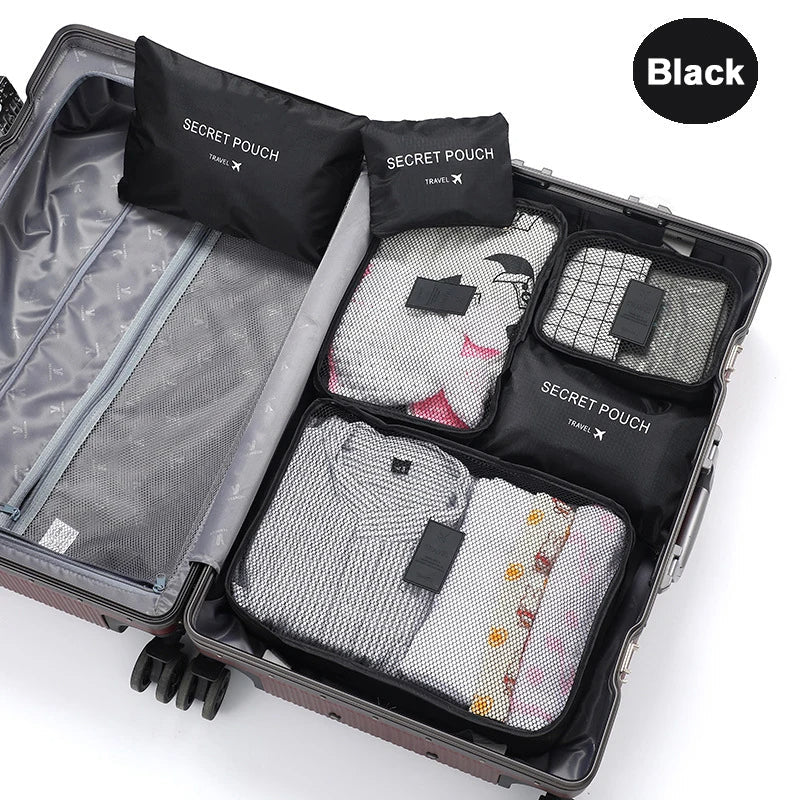 6 Pcs Travel Clothes Storage Bags ViralGalleria.com