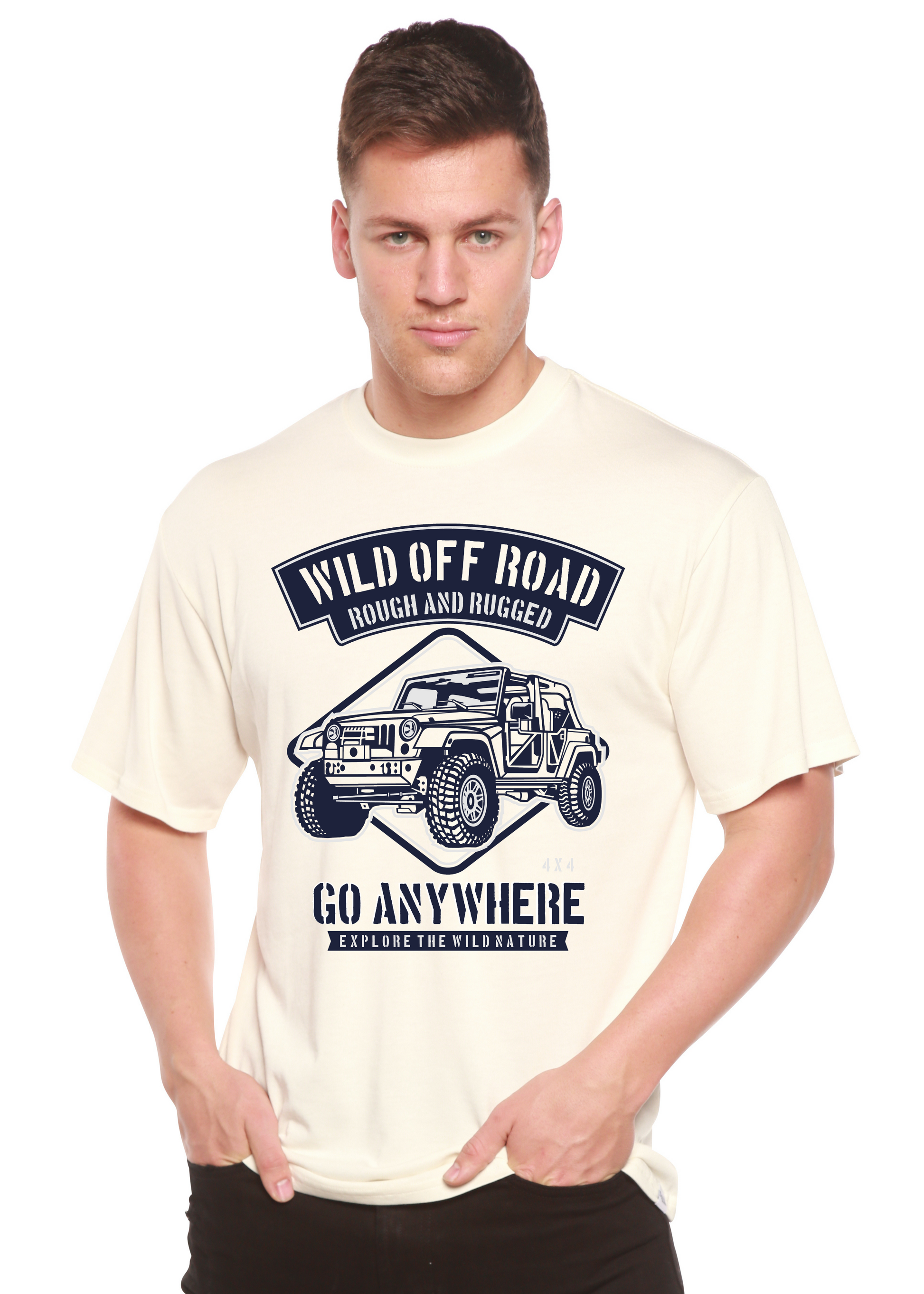 Wild Off Road Spun Bamboo® Men's Bamboo Viscose/Organic Cotton Short Sleeve Graphic T-Shirt Spun Bamboo
