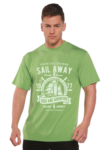 Sail Away Spun Bamboo® Men's Bamboo Viscose/Organic Cotton Short Sleeve Graphic T-Shirt Spun Bamboo