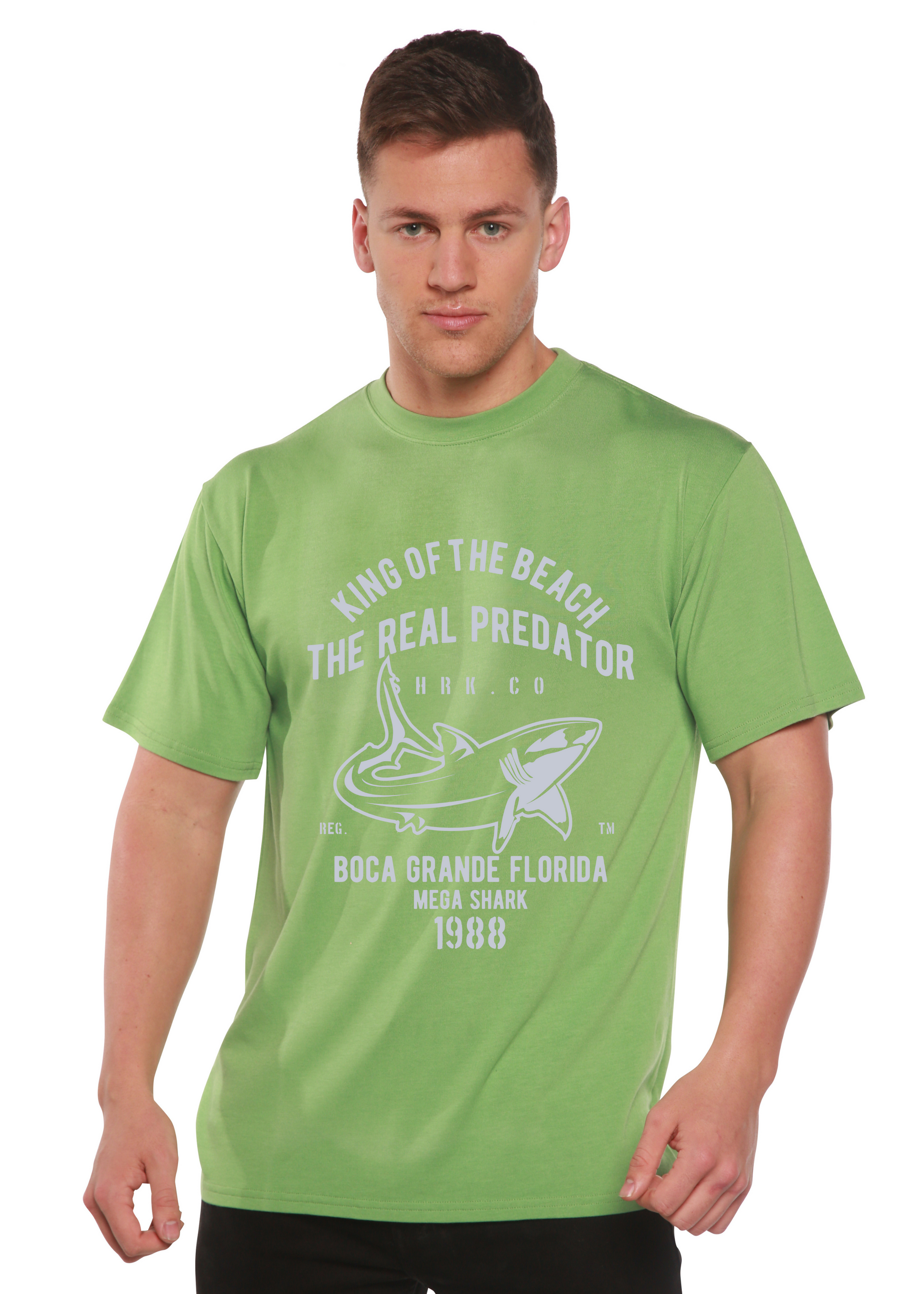Shark Real Spun Bamboo® Men's Bamboo Viscose/Organic Cotton Short Sleeve Graphic T-Shirt Spun Bamboo