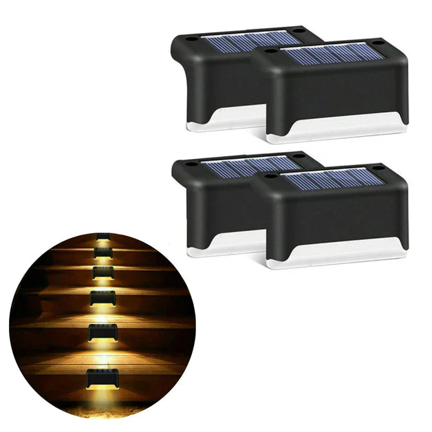 Solar Powered LED Step Lights ViralGalleria.com