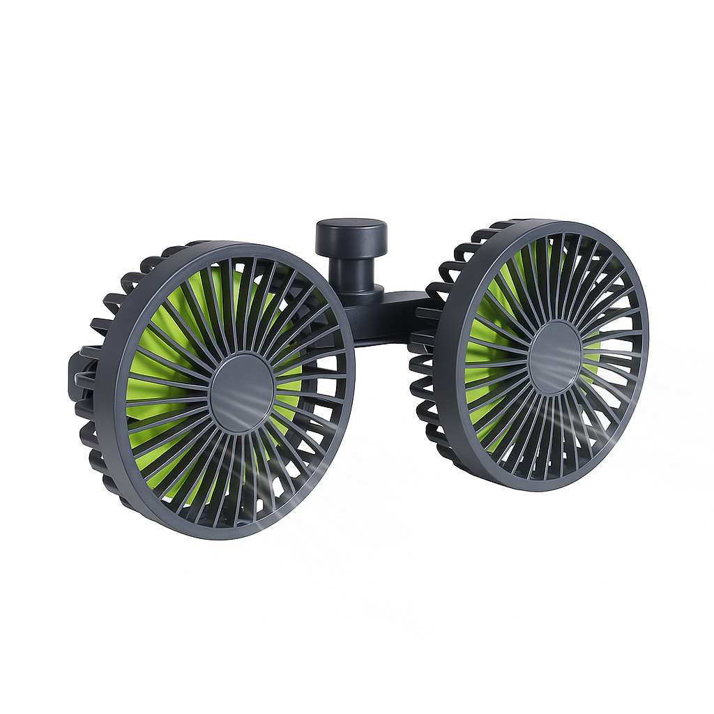 Dual-Head Fan for Car Seats ViralGalleria.com